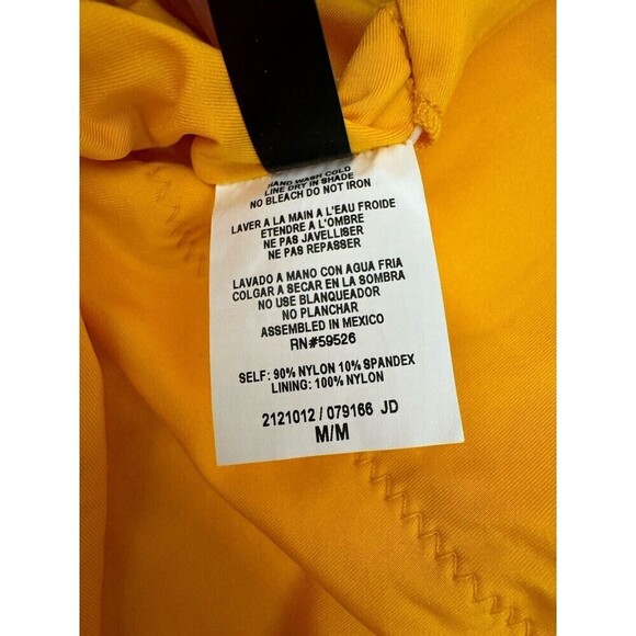 SOLUNA RUCHED Sheer Delight ONE SHOULDER One-Piece SWIMSUIT yellow gold size M - Picture 10 of 12